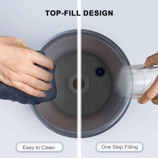 4L Top Fill Ultrasonic Cool Mist Humidifiers for Bedroom, with Oil Diffuser and Nightlight, for Baby Nursery & Plants, for Large Room, Lasts Up to 50 Hours, Auto Shut-Off - Discount Msrp 