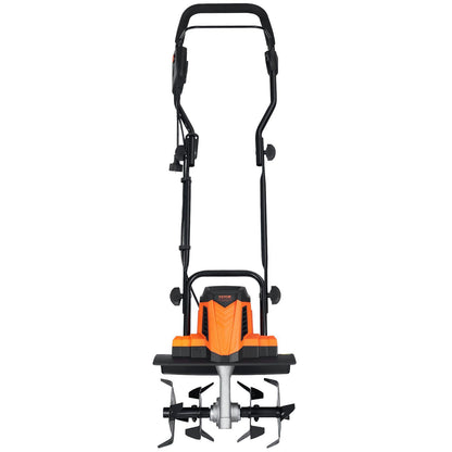 VEVOR 10 Amp Electric Tiller, 14" Tilling Width 3.94" Tilling Depth Corded Electric Tiller/Cultivator, Steel Mn Tines, Rototiller for Garden Lawn Soil Digging - Discount Msrp 