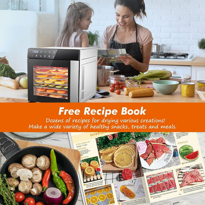 Food Dehydrator Machine 25QT, 8 Trays Stainless Steel Dehydrator Machine, Large Capacity Dehydrators for Food and Jerky, Herbs, Yogurt, Veggies, Dog Treats - Discount Msrp 