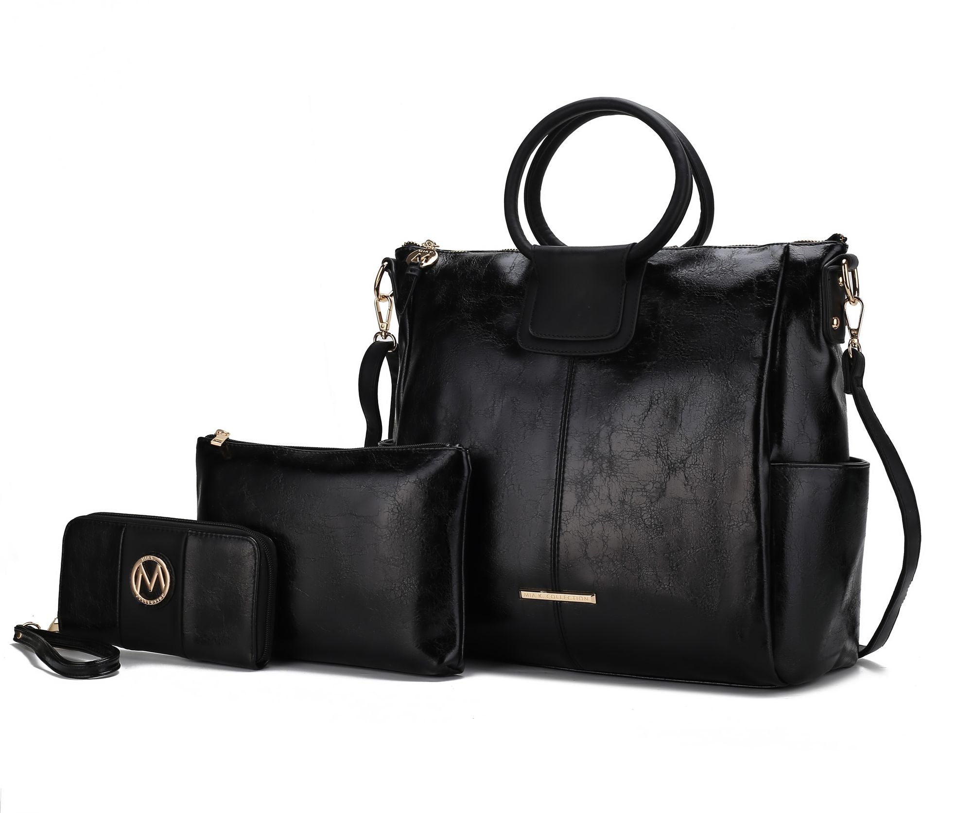 MKF Collection Zori Tote Handbag with Pouch and Wallet Vegan Leather Women by Mia k - Discount Msrp 