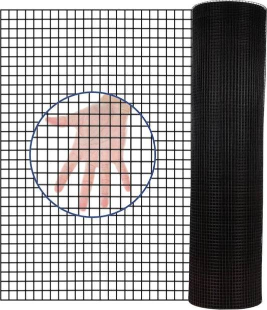 36 inch×50 ft Black Vinyl Coated Hardware Cloth 19 Gauge 1/4 inch Black PVC Hardware Cloth, Black Welded Wire Fence Supports Poultry-Netting Cage-Home Improvement and Chicken Coop - Discount Msrp 