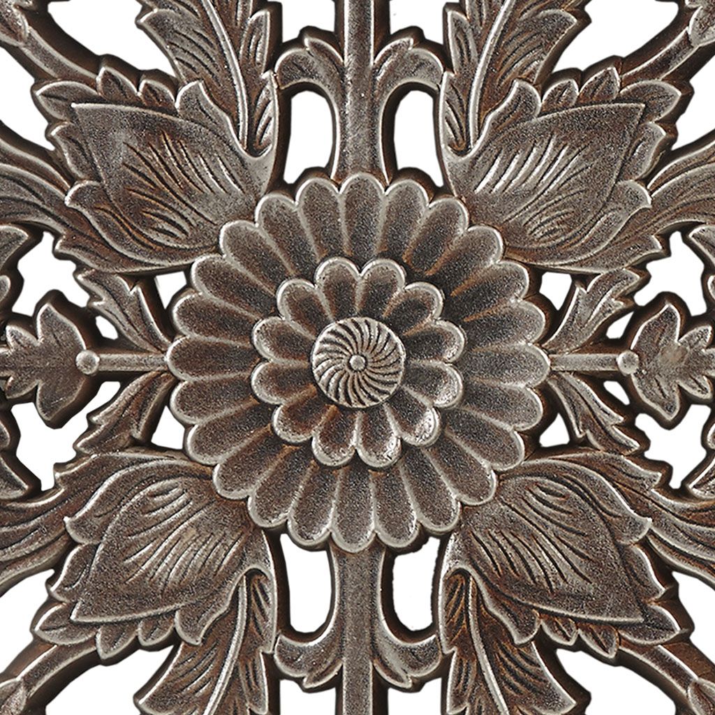 Distressed Carved Wood 2-piece Wall Decor Set - Discount Msrp 