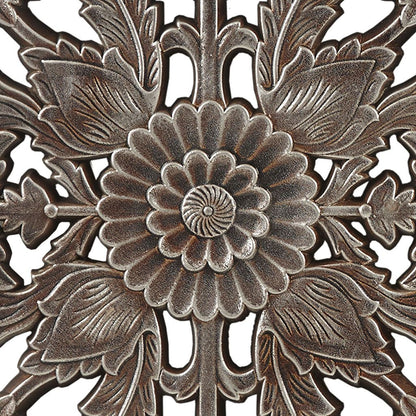 Distressed Carved Wood 2-piece Wall Decor Set - Discount Msrp 