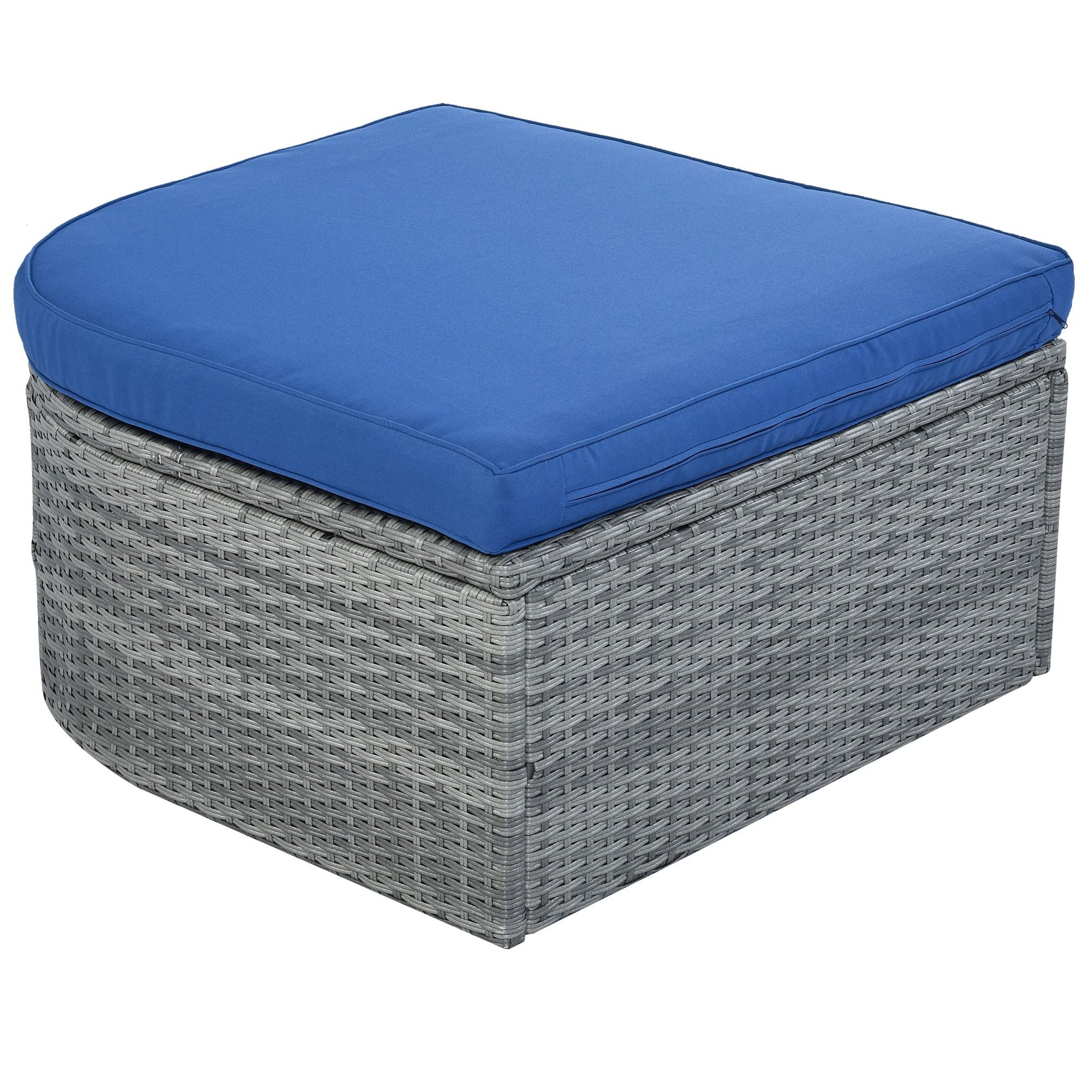 Outdoor Patio Furniture Set Daybed Sunbed with Retractable Canopy Conversation Set Wicker Furniture - Discount Msrp 