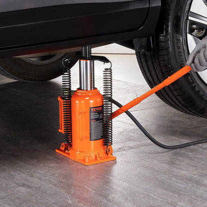 VEVOR Air Hydraulic Bottle Jack, 20 Ton/40000 LBS All Welded Bottle Jack, 10.4-19.7 inch Lifting Range, Manual Handle and Air Pump, for Car, Pickup, Truck, RV, Auto Repair, Industrial Engineering - Discount Msrp 
