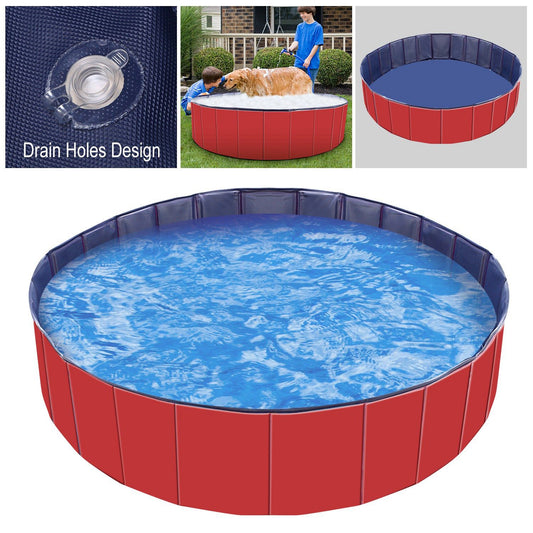 Foldable Pet Swimming Pool PVC Kiddie Baby Dog Swim Pool Bathing Tub Playmat Kids Pools - Discount Msrp 