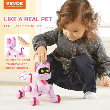 VEVOR RC Robot Cat Toy for Kid Talking Dancing Touch Remote Control Programmable - Discount Msrp 