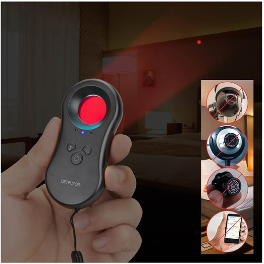 Hidden Camera Detectors; LED Hidden Device Detector With Infrared Viewfinders - Pocket Sized Anti Spy Camera Finder Locates Hidden Camera; Chargeable Anti Theft Alarm In Hotels And Bathroom - Discount Msrp 