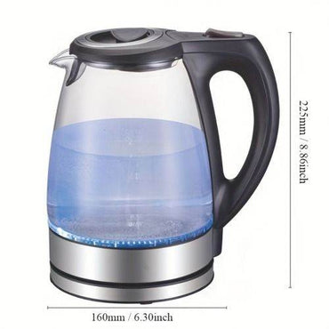 (TM-788-110V)Electric Kettle with Stainless Steel Filter and Inner Lid, 1200W Wide Opening 1.7L Glass Tea Kettle & Hot Water Boiler Black - Discount Msrp 