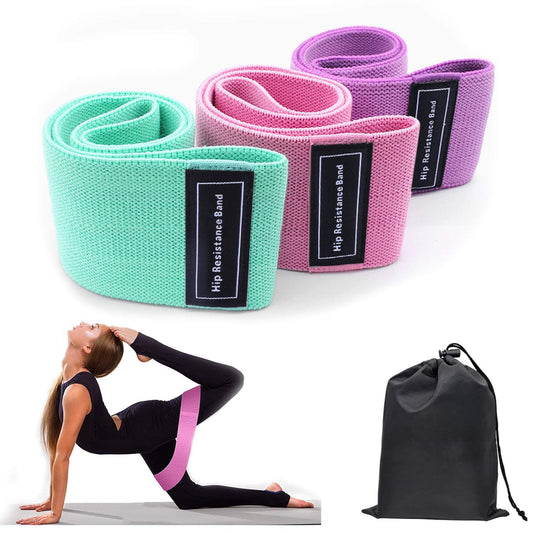 3pcs Resistance Bands For Legs And Butt; Home Yoga Exercise Workout Sports Fitness Accessories - Discount Msrp 
