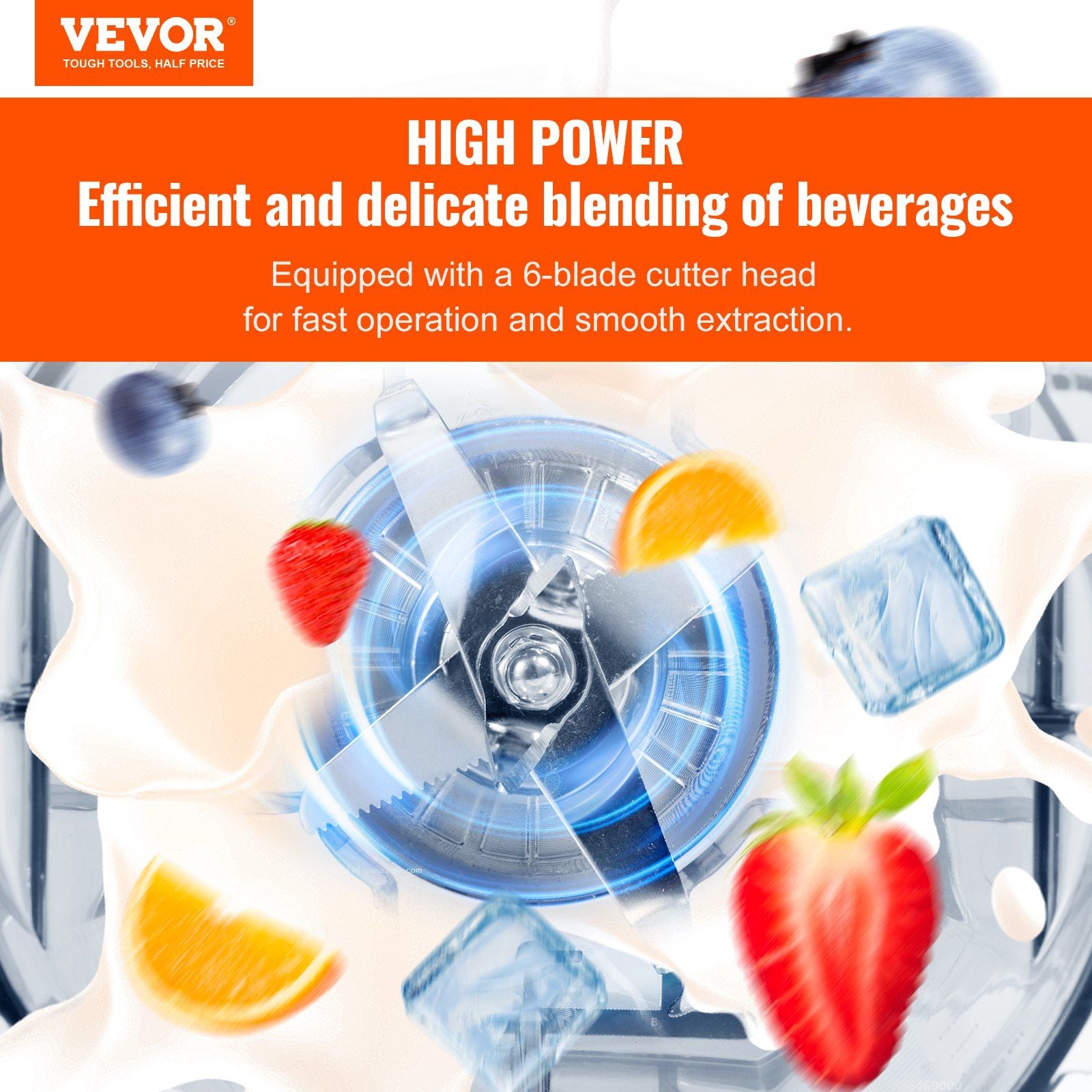 VEVOR Professional Blender, Commercial Countertop Blenders, 68 oz Jar Blender Combo, Stainless Steel 3 Functions Blender, for Frozen Drinks, Shakes, Smoothies, Peree, and Crush Ice, Black - Discount Msrp 