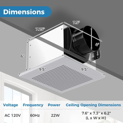 Ceiling Mount Bathroom Fan for Household - Discount Msrp 