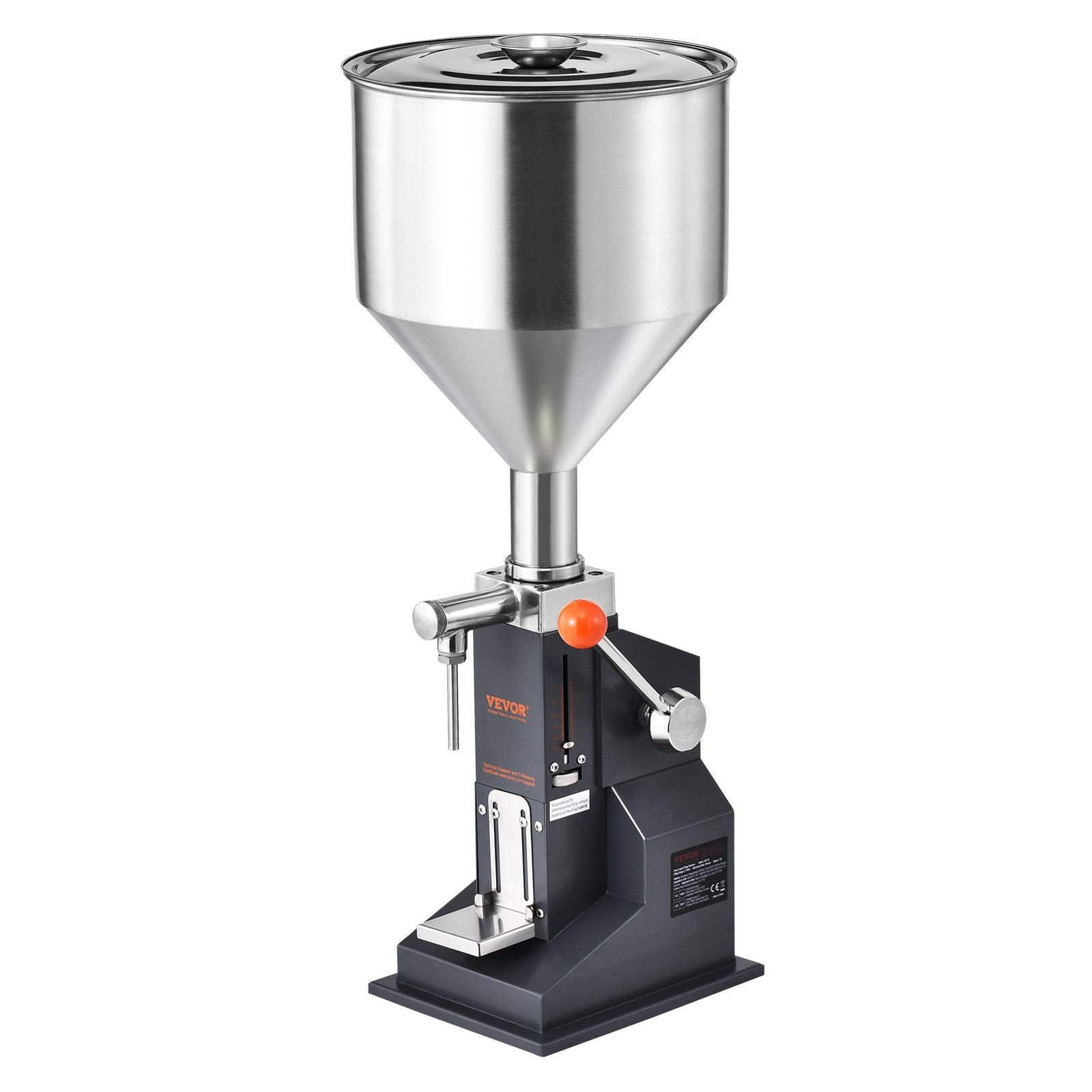 VEVOR Manual Paste Liquid Filling Machine, 5-50ml Bottle Filler, Adjustable Bottle Filling Machine, Stainless Steel Liquid Filler with Hopper for Milk Water Juice Essential Oil Shampoo Cosmetic Honey - Discount Msrp 
