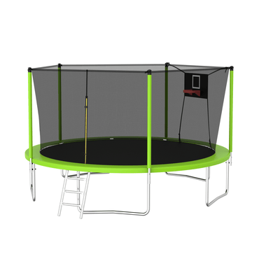 14FT Trampoline ,Sports Fitness Trampolines with Enclosure Net, Recreational Trampolines for Outdoor Indoor - Discount Msrp 
