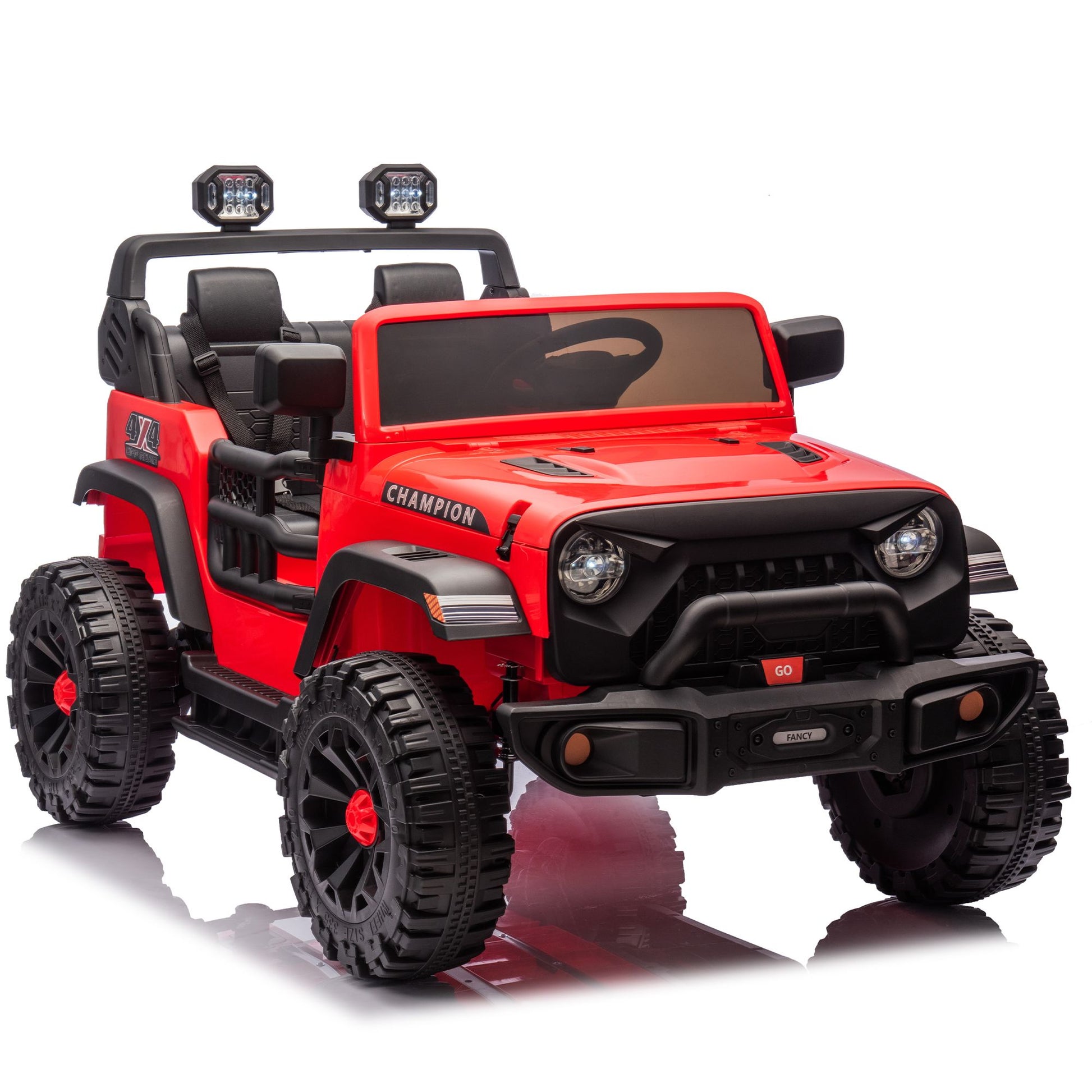 24V Two-seater Kids Ride On Electric Car W/parents control,Seat width 19.69in,400W motor,Four-wheel suspension,light&searchlight,USB,MP3,Bluetooth,Provide a speed of 1.86-4.35MPH for kids of 3+. - Discount Msrp 