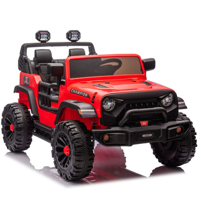 24V Two-seater Kids Ride On Electric Car W/parents control,Seat width 19.69in,400W motor,Four-wheel suspension,light&searchlight,USB,MP3,Bluetooth,Provide a speed of 1.86-4.35MPH for kids of 3+. - Discount Msrp 