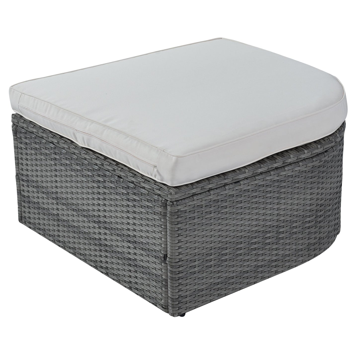 Outdoor Patio Furniture Set Daybed Sunbed with Retractable Canopy Conversation Set Wicker Furniture - Discount Msrp 