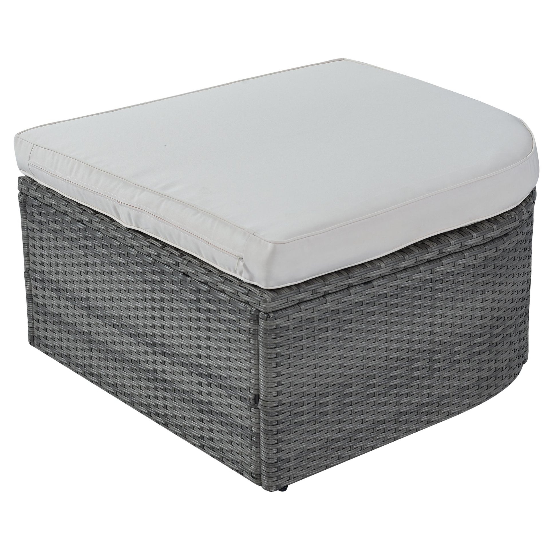 Outdoor Patio Furniture Set Daybed Sunbed with Retractable Canopy Conversation Set Wicker Furniture - Discount Msrp 