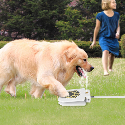 Dog Water Fountain Outdoor Dog Pet Water Dispenser Step-on Activated Sprinkler - Discount Msrp 