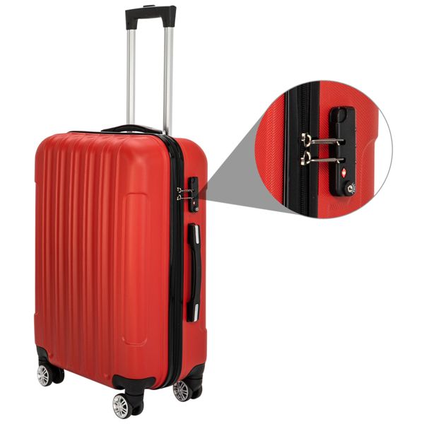 3-in-1 Multifunctional Large Capacity Traveling Storage Suitcase Luggage Set Red - Discount Msrp 