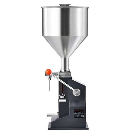 VEVOR Manual Paste Liquid Filling Machine, 5-50ml Bottle Filler, Adjustable Bottle Filling Machine, Stainless Steel Liquid Filler with Hopper for Milk Water Juice Essential Oil Shampoo Cosmetic Honey - Discount Msrp 