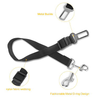 2Pcs Pet Dog Seat Belt Leash Adjustable Pet Dog Cat Safety Leads Harness - Discount Msrp 