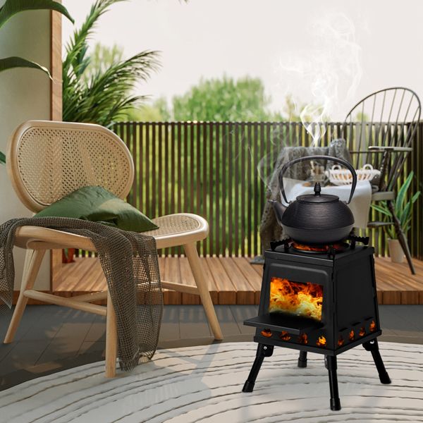 27*27*34cm wood camping stove - Discount Msrp 
