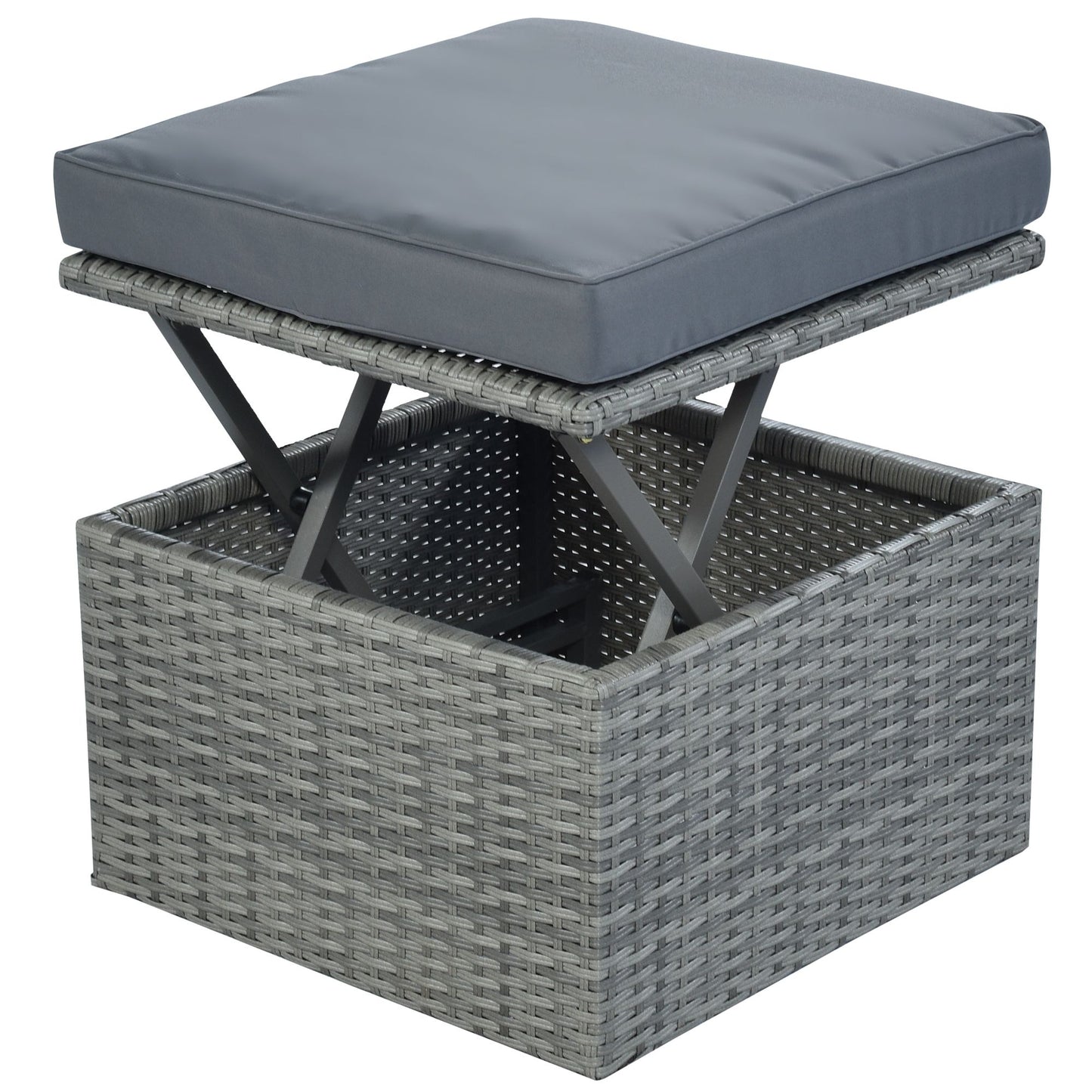 Outdoor Patio Furniture Set Daybed Sunbed with Retractable Canopy Conversation Set Wicker Furniture - Discount Msrp 