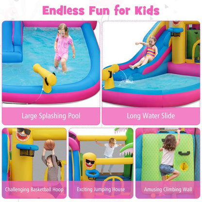 Inflatable Bounce Castle with Long Water Slide and 735W Blower - Discount Msrp 