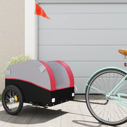 Bike Trailer Black and Red 99.2 lb Iron - Discount Msrp 