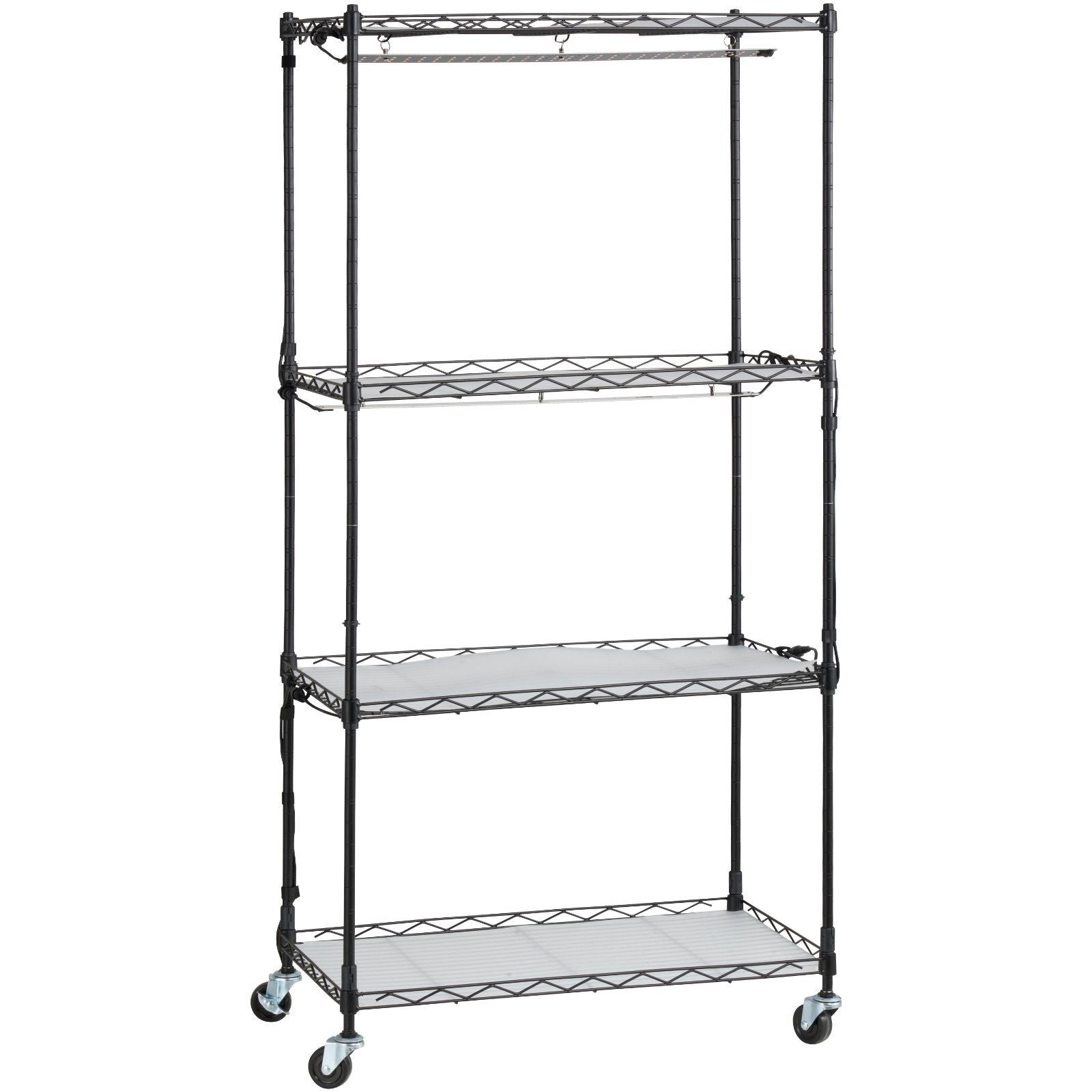 VEVOR Plant Stand with Grow Light, 4-Tier Plant Shelf with 45W Full Spectrum Grow Light, 3 Mode Plant Light with Timer and Wheel for Seed Starting, Metal Grow Light Shelf for Indoor Plants - Discount Msrp 