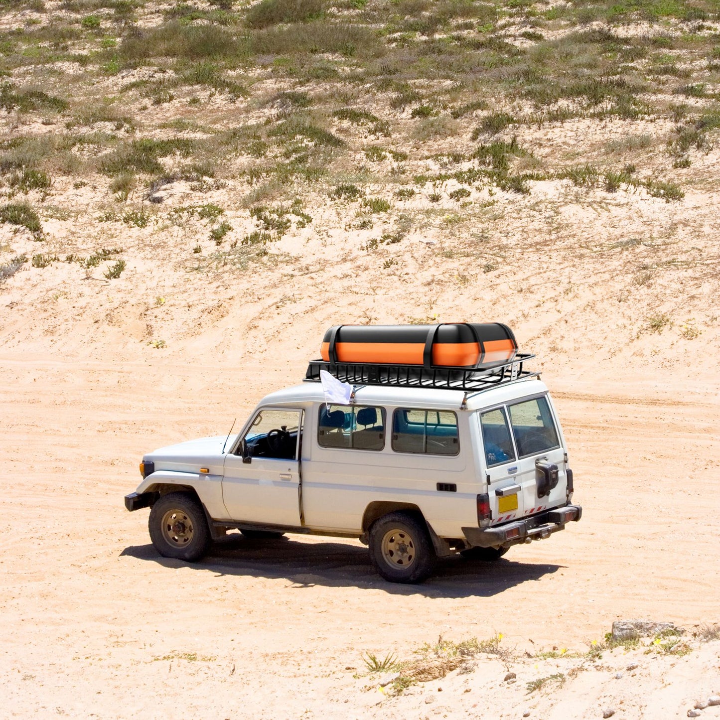 64"x39"x6"/51"x36"x5" Roof Rack,Heavy Duty Rooftop Cargo Carrier,Roof Basket with Waterproof Bag,Elastic Net with Attachment Hooks,Ratchet Strap,Universal Roof Rack Fits for SUV Truck,260lbs Capacity - Discount Msrp 