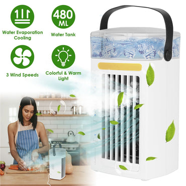 4 In 1 Portable Air Conditioner Fan Evaporative Air Cooler Water Fan - Discount Msrp 