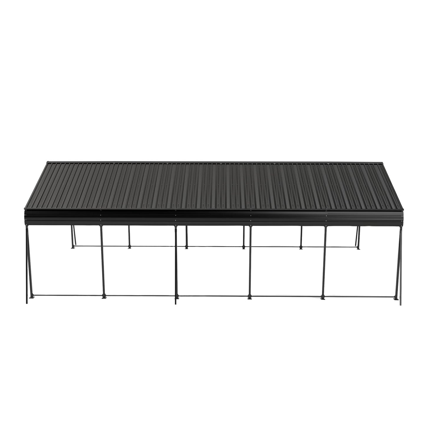 Campcraft 13 x 26.5 ft carport, 0.25mm thick, with protective film to prevent scratching, 2 pairs of adhesive gloves, 3 hooks, 12 expansion screws, 6 fixed iron pieces - Discount Msrp 