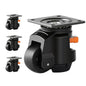 Heavy Duty Leveling Casters 4-Pack | 1000kg/2200LB Capacity with 2.5" Wheels | Precision 360° Swivel & Reinforced Handle for Workbench, Machinery, Industrial Equipment | Floor Protection & Noise-Free - Discount Msrp 