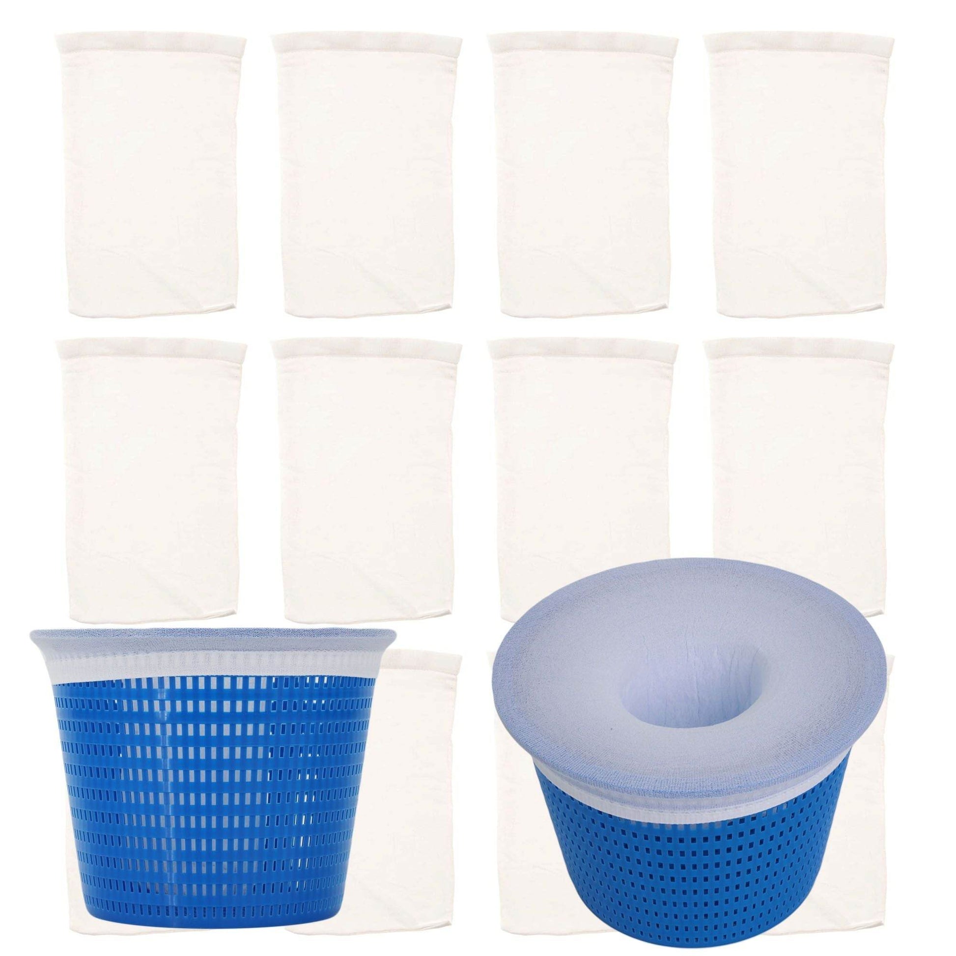 10 Pack Pool Skimmer Socks Durable Nylon Mesh for Above Ground Pools Prevents Debris Clogging Filters - Discount Msrp 