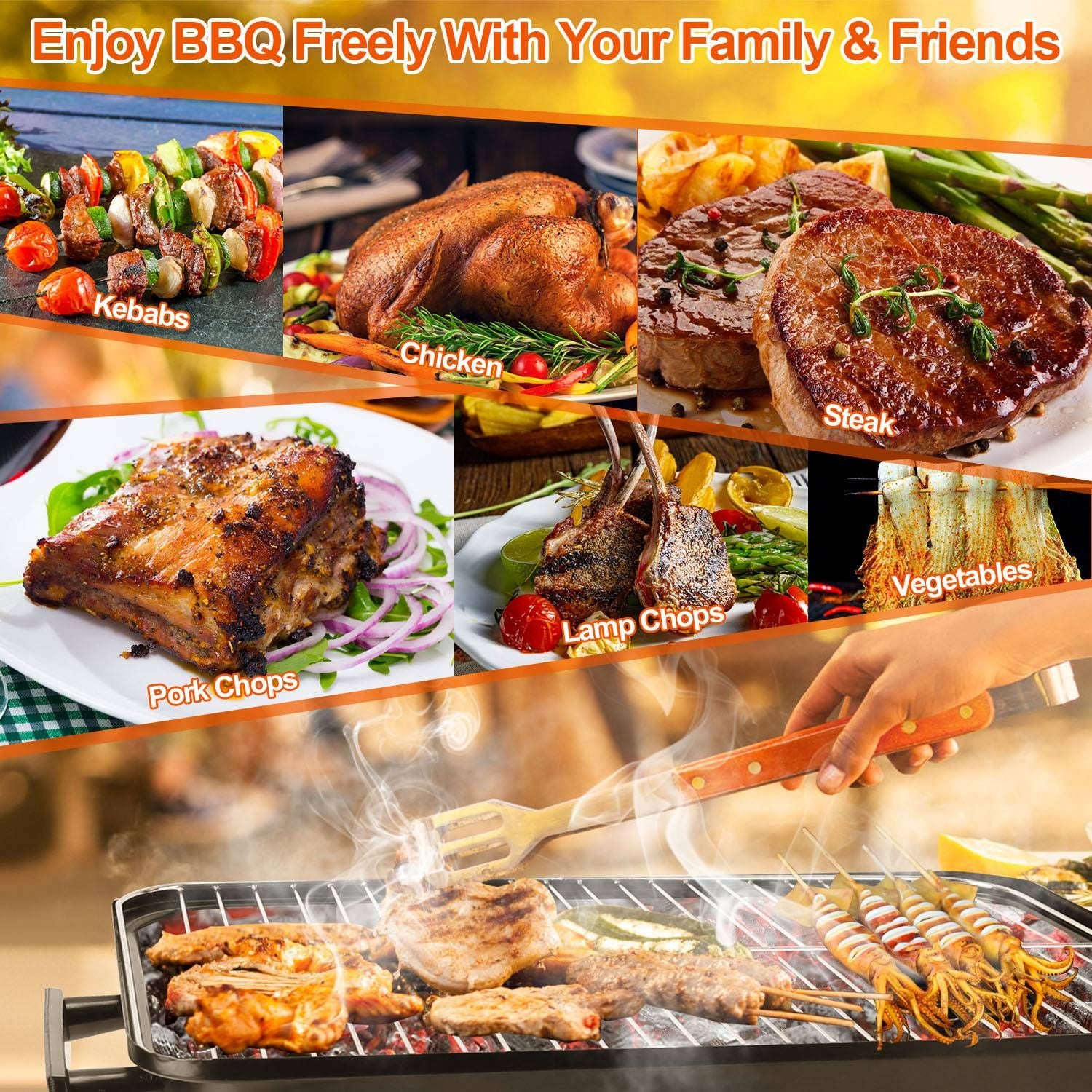 Portable Charcoal Grill Outdoor Tabletop Grill Small Barbecue Smoker Folding BBQ Grill with Lid for Backyard Camping Picnics Beach - Discount Msrp 