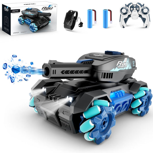 4DRC Y1 RC Crawler Scale Water Bullet Shooting Remote Control Cars,Kids 4WD Battle Stunt Car,All Terrain RC Truck with 360°Rotating,Toy Gift for Boys Girls Kids,Blue - Discount Msrp 