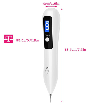 Skin Tag Repair Kit Portable Beauty Equipment Multi-Level with Home Usage USB Charging LCD Level Adjustable 6 Replaceable Needles - Discount Msrp 