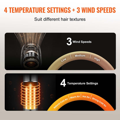 VEVOR Hair Dryer Brush 6-in-1 Multi Hair Styler for Volumizing Styling Curling - Discount Msrp 