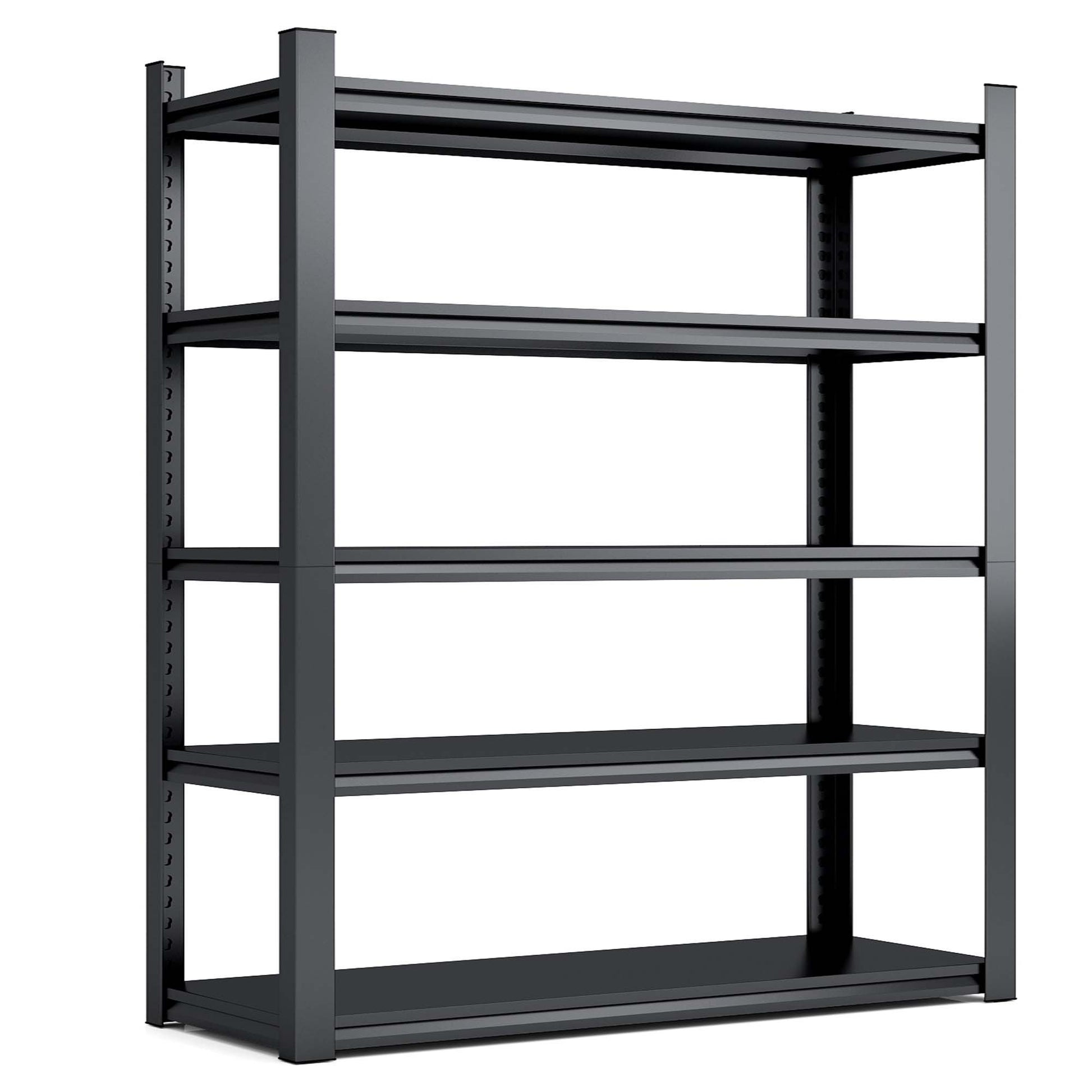 78"H 5 Tier Metal Shelves for Storage Garage Shelving 2000LBS Heavy Duty Storage Shelves Adjustable Garage Shelf Industrial Shelving Unit Storage Utility Rack,47.2"W*18"D*78"H,Black - Discount Msrp 