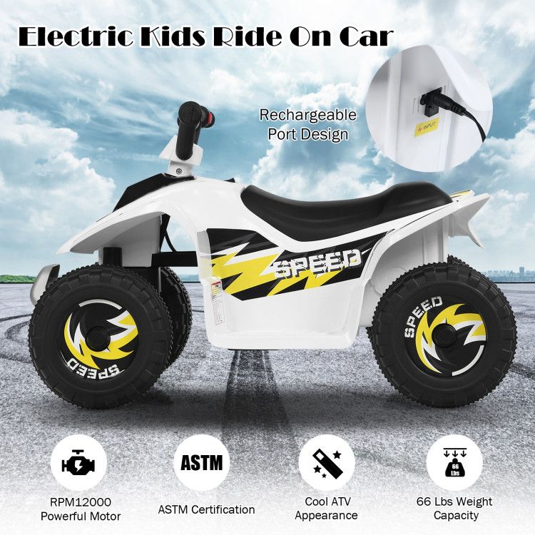 6V Kids Electric ATV 4 Wheels Ride-On Toy - Discount Msrp 