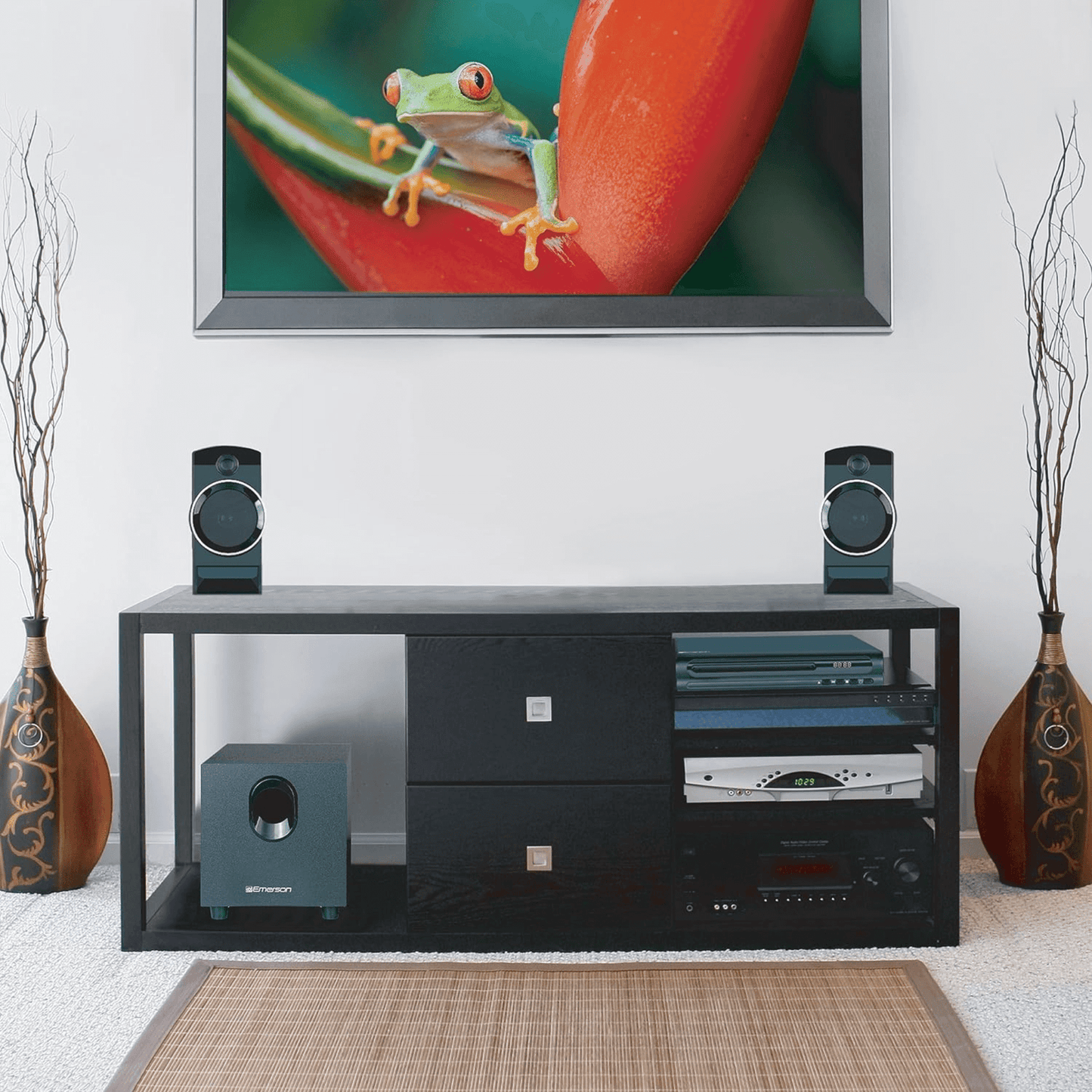 Emerson Speaker Surround Sound System & 2.1 Channel Home Theater DVD Player - Discount Msrp 