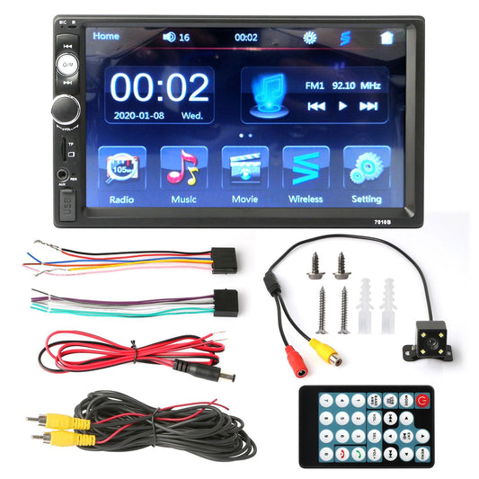 7 Inches Universal Wireless Car MP5 Player 1080P Video Player Stereo Audio FM Radio - Discount Msrp 