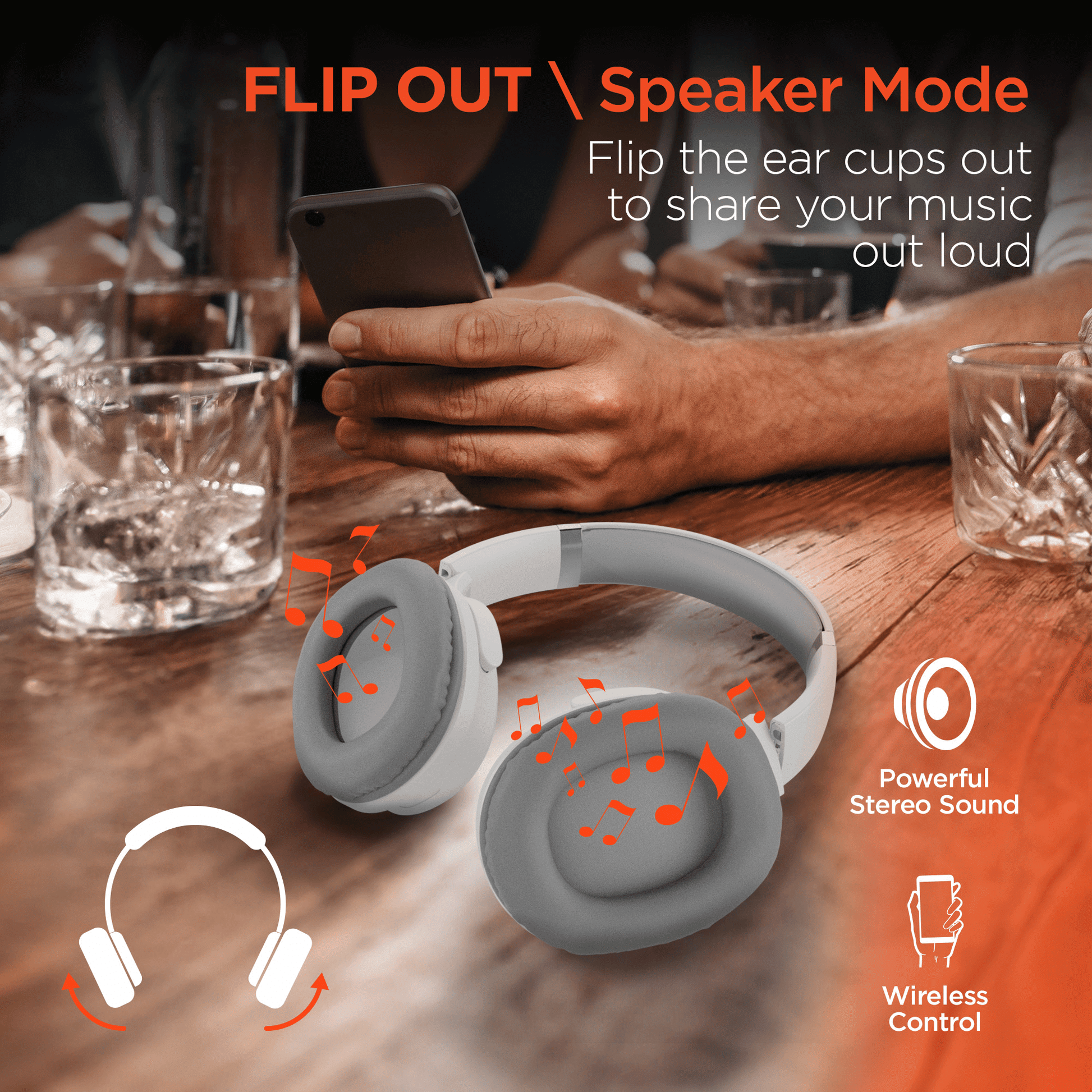HyperGear Flip 2-in-1 Headphones Plus Speaker - Discount Msrp 