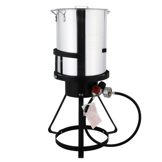 13*32in Iron Aluminum Black Round Tripod Stove Rack Silver Fryer Gas Fryer - Discount Msrp 