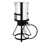 13*32in Iron Aluminum Black Round Tripod Stove Rack Silver Fryer Gas Fryer - Discount Msrp 