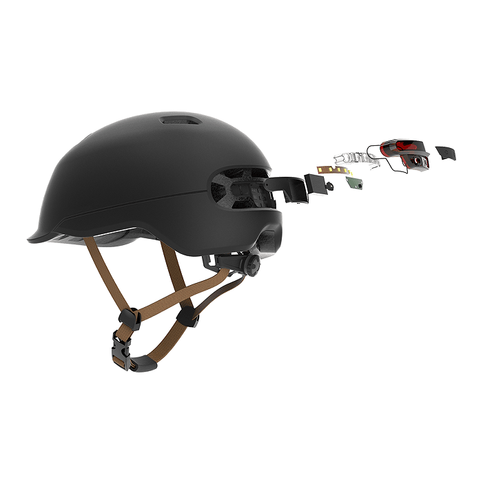 Cycling sports protection helmet. (Light sensing mode, phone answering, GPS navigation, brake warning lights, MP3 + light endurance of 6h, 2X1W stereo voice control - Discount Msrp 