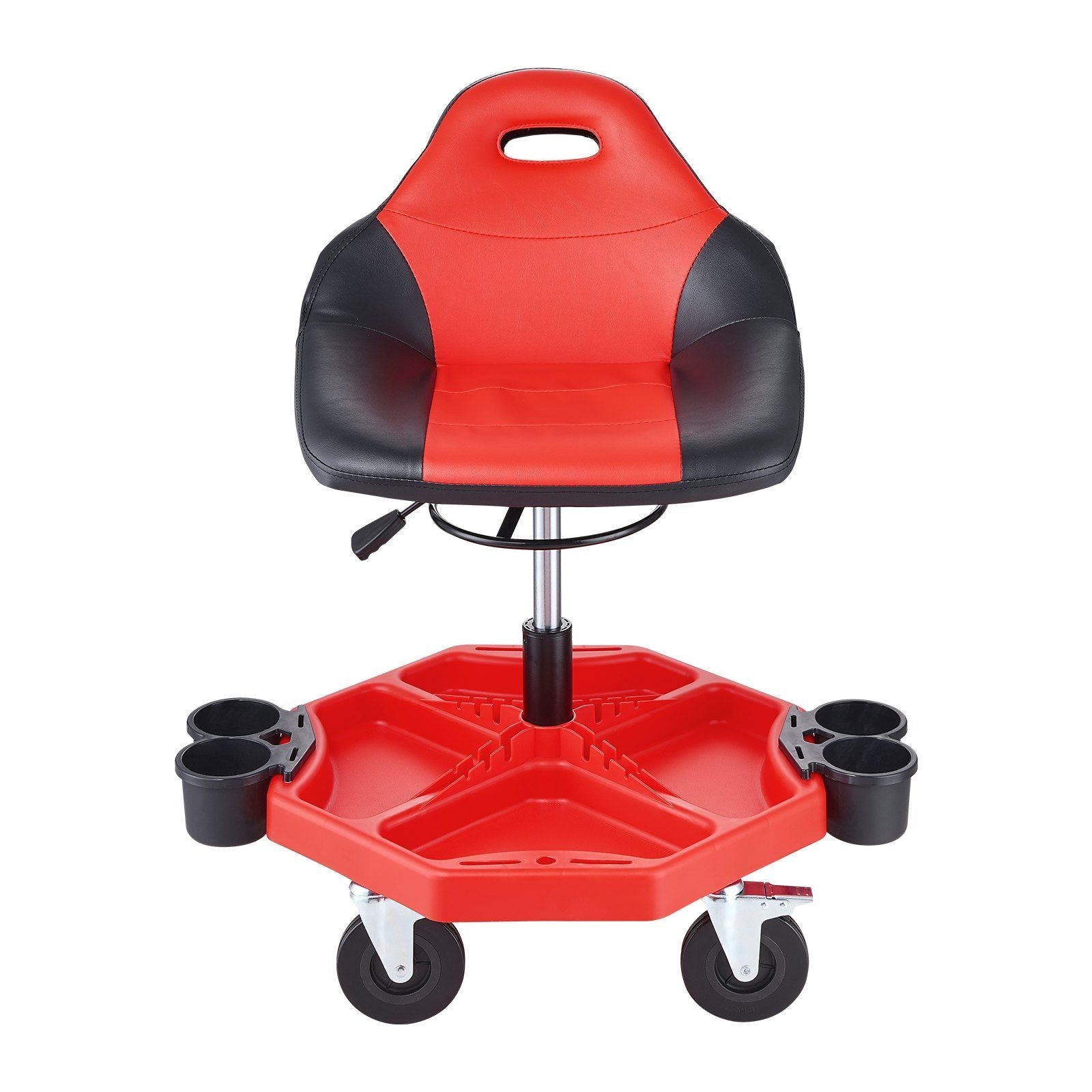 VEVOR Rolling Garage Stool 300LBS Adjustable Mechanic Work Shop Seat w/Casters - Discount Msrp 