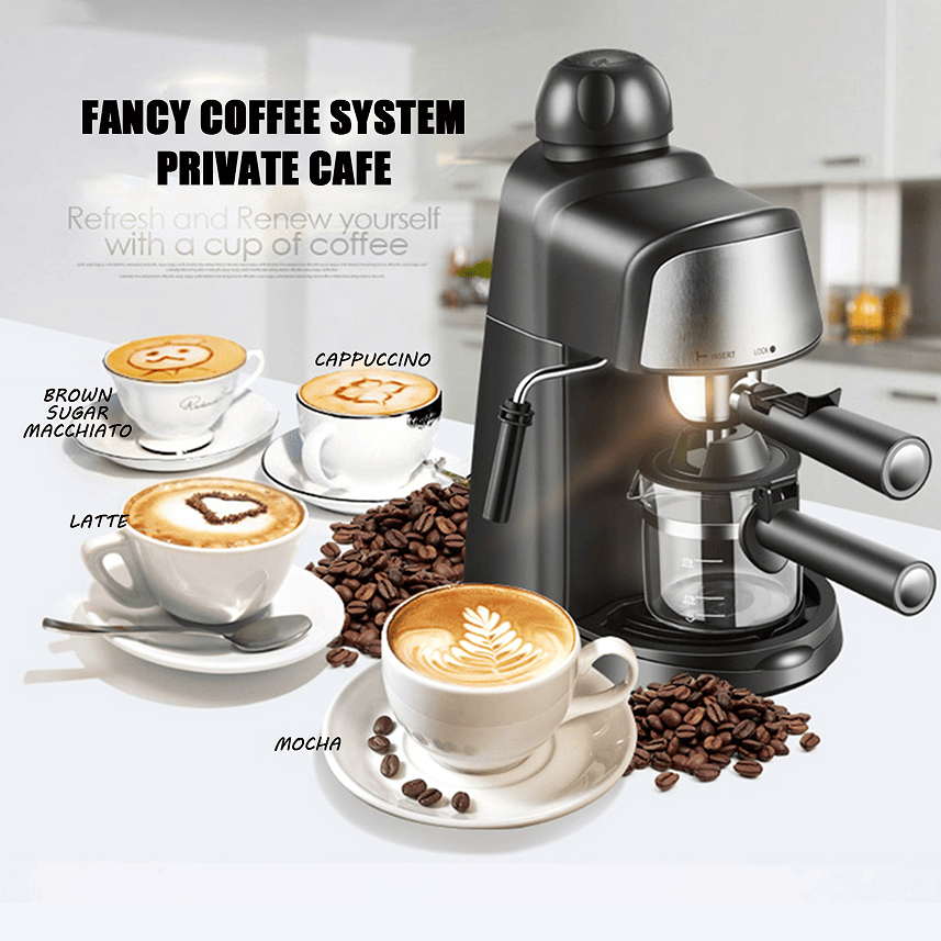 PSCM6810 3.5bar Steam Epresso Machine 4 cup Epresso Machine Epresso cappuccino coffee home compact espresso machine - Discount Msrp 